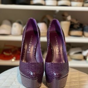 Casadei crocodile print leather